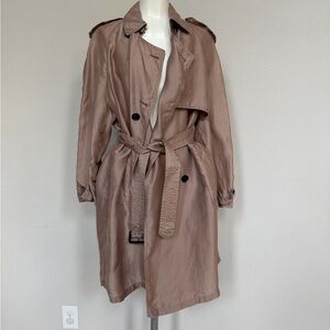 Burberry Classic Silk Trench Belted Coat